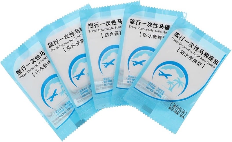 أغطية مقاعد المرحاض القابلة للتصرف 2 قطعة، بطانة المرحاض المحمولة السميكة للسفر - Image 1